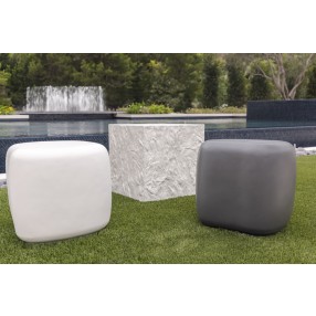 Sunset West Pebble End Table - Gray