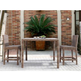 Sunset West Wicker Coronado 48" Counter Table - Lifestyle