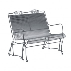 Woodard Briarwood High Back Love Seat Glider with Optional Seat Cushion