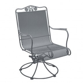 Woodard Briarwood High Back Swivel Rocker with Optional Seat Cushion