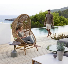 Cane-Line Hive Chair Teak Base Outdoor View