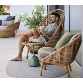 Cane-Line Hive Highback Chair W/Teak Legs Outdoor