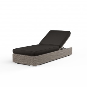 Coronado Adjustable Chaise in Spectrum Carbon w/ Self Welt - Front Side Angle