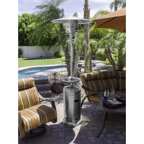 AZ Patio Heaters Outdoor Patio Heater in Stainless Steel - Lifestyle