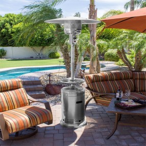 AZ Patio Heaters Outdoor Patio Heater in Stainless Steel - Lifestyle