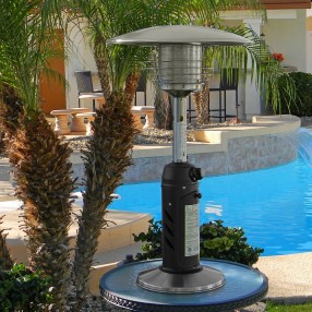 AZ Patio Heaters Table Top Patio Heater in Stainless Steel and Black - Lifestyle