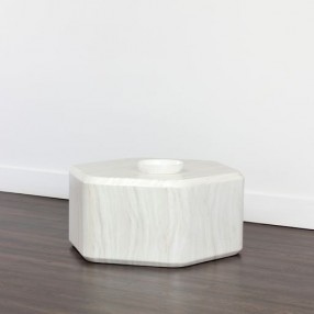 Sunpan Spezza Coffee Table - Marble Look - Cream - Lifestyle