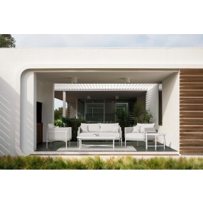 Azzurro Living Hampton Club Chair With Polar Cushion - Lifestyle