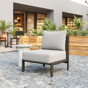 Horizon Accent Chair in Gray- Lifestyle 1