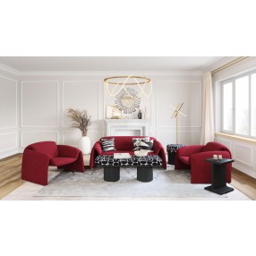Zuo Modern Horten Accent Chair in Red - Lifestyle Shot with Set 2