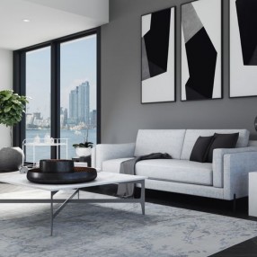 Sunpan Marrakech Hand-Loomed Rug - Grey 5' X 8' / 8' X 10' / 9' X 12' - Lifestyle