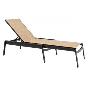 Woodard Hudson Sling Armless Adjustable Chaise Lounge - Angled
