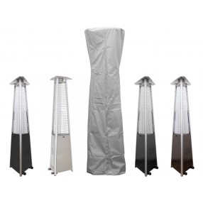 AZ Patio Heaters Triangle Glass Tube Patio Heater Cover in Silver - Lifestyle