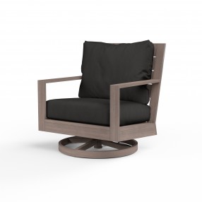 Laguna Swivel Club Rocker in Spectrum Carbon, No Welt - Front Side Angle