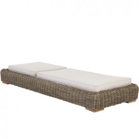 Sunpan Potenza Lounger - Palazzo Cream - Front Side Angle