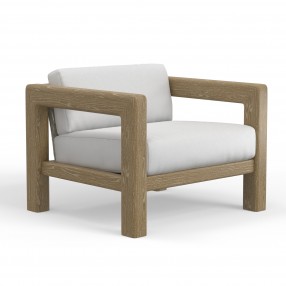 Sunset West Sedona Club Chair in Canvas Canvas, No Welt - Front Side Angle