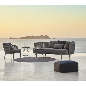 Cane-Line Moments Lounge Chair, Incl. Grey Cushion Set, Cane-Line AirTouch