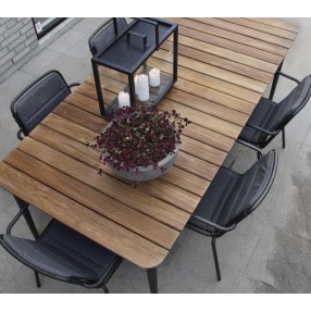 Cane-Line Core Dining Table, 83x36 Inches, Incl. Teak Table Top