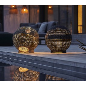 Cane-Line Illusion Lamp Round Outdoor VIew