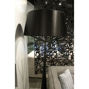Paris Floor Lamp Black Carbon Steel And Fabric - Lifestyle