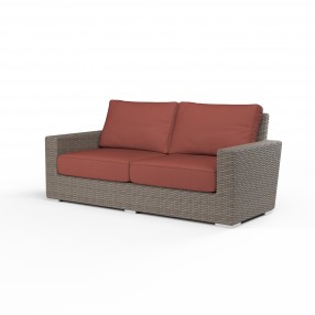 Coronado Loveseat in Canvas Henna w/ Self Welt - Front Side Angle