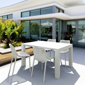 Air Extension Dining Set 5 Piece White - Lifestyle