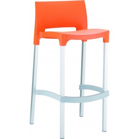 Gio Outdoor Barstool - Orange