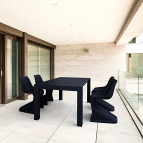 Compamia Bloom Extendable 5-Piece Patio Dining Set  - Black