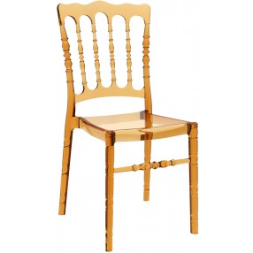 Opera Polycarbonate Dining Chair - Transparent Amber
