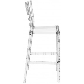 Chiavari Polycarbonate Barstool - Transparent Clear - Side