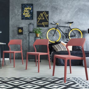 Compamia Snow Dining Chair in Marsala - Lifestyle 3