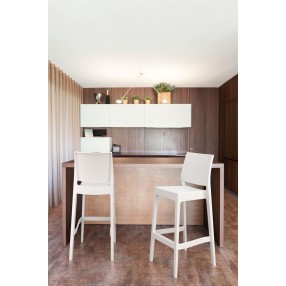 Maya Resin Barstool White - Lifestyle Shot