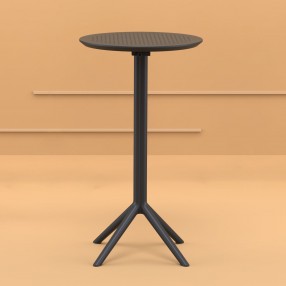 Compamia Sky Round Folding Bar Table 24 inch Black - Lifestyle