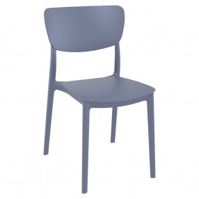 Monna Outdoor Dining Chair Dark Gray - Angled