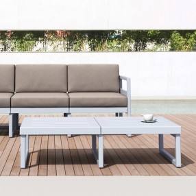 Compamia Mykonos Rectangle Lounge Table Silver - Lifestyle 2