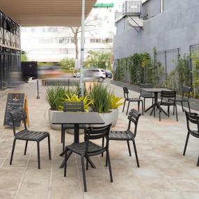 Compamia Helen Resin Outdoor Chair In Black - Lifestyle 3