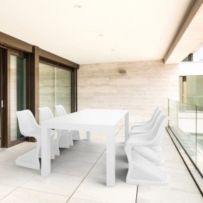  Compamia Vegas 70-86 Inch Extendable Dining Table - White