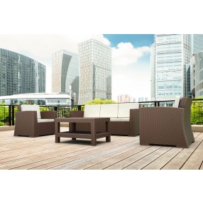 Monaco Resin Patio Seating - Brown