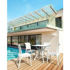 Ibiza Square Table 31 inch White