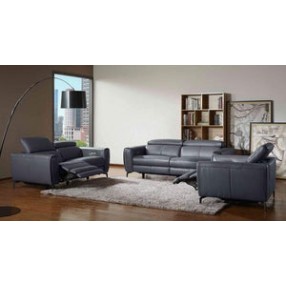 J&M Furniture Lorenzo in Blue Grey Sofa Set View