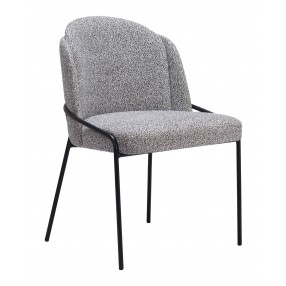 Jambi Dining Chair Black & White- front view 1