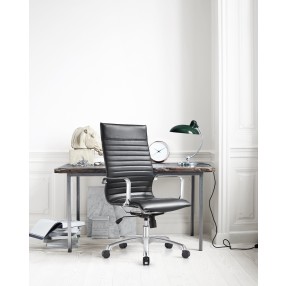 Woodstock Marketing Janis High Back Swivel Arm Chair - Black Lifestyle