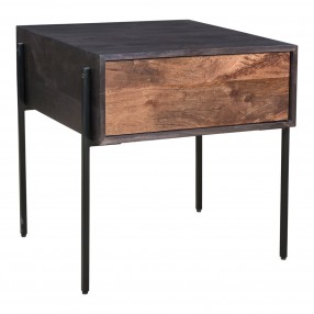 Moe's Home Collection Tobin Side Table - Brown - Front Side Angle