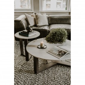 Moe's Home Collection Jinxx Side Table in Charcoal Grey - Lifestyle