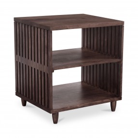 Moe's Home Collection Rhys Side Table, Brown - Front Side Angle
