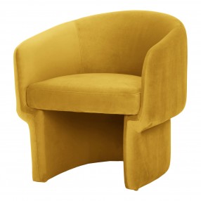 Moe's Home Collection Franco Chair in Mustard - Front Side Angle