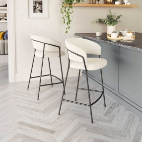 Josephine Counter Stool in Cream - Lifestyle