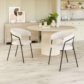 Josephine Dining Chair in Cream-Lifestyle 1