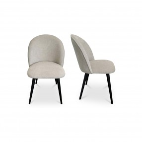 Moe's Home Collection Clarissa Dining Chair Light Grey - Set of Two - Set in Angle
