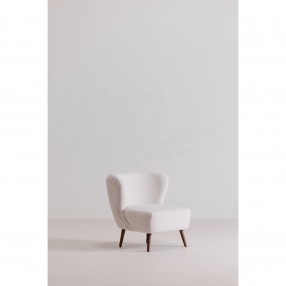 Moe's Home Collection Margot Accent Chair Vegan - Shearling Cream - Lifestyle